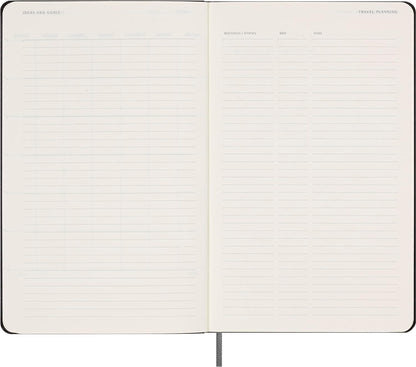 Moleskine Classic Weekly Undated Planner, Hard Cover, Large (5" x 8.25"), Black, 288 pages