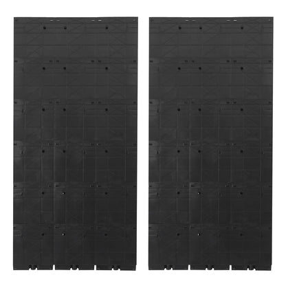 REBaiYU Wall Mounted Planter with 36 Pots,Built-in Water Reservoir & Aeration Holes, 180LBS Load Capacity, Snap-On Design for Indoor/Outdoor Flowers, Vegetables, Grass (Black)