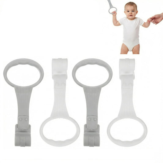 Veemoon Baby Playpen Pull up Rings Handles,4pcs Toddler Walk Assistant Crib Pull Rings Infant Standing Safety Ring Lightweight Plastic Walking Aid for Newborn Walk Practice with Smooth Rounded Edges
