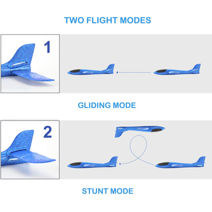 PowerTRC 4 Pack Large 17.5” Foam Airplanes for Kids, 2 Flight Modes, Styrofoam Glider Planes, Throwing Flying Foam Airplane, Outdoor Sports Game Toys, Birthday Gifts for Girls 3-12 Years Old Boys
