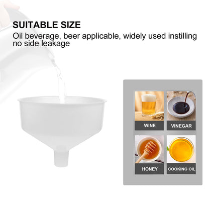 DOITOOL Kitchen Funnel Large Plastic Funnels Wide Mouth for Transferring of Liquid Fluid Dry Ingredients and Powder, Wide Mouth Diameter 9.45 in