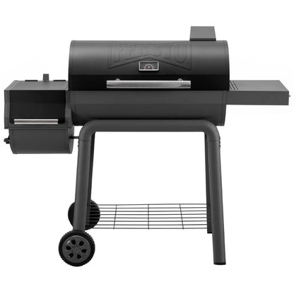 Feasto Heavy-Duty 30-Inch Charcoal Grill with Offset Smoker Grill, Side Table & 815 Sq. In Cooking Space, Outdoor BBQ Grill for Outdoor Barbecue in Backyard, Patio and Parties, Black