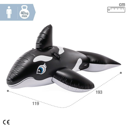INTEX Whale Inflatable Pool Float: Animal Pool Toy For Kids – 2 Heavy-Duty Handles – 88lb Weight Capacity – 76" x 47" – For Ages 3+