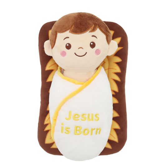 Yelakey Jesus Plush 12", Baby Jesus Plush Stuffed Doll for Nativity Manger Scene, Cute Plushie Gift Toys for Kids, Christian Stuff Religious Party Toys, Church Easter Christmas Baptisms Favors