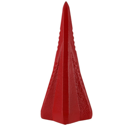ZEONHAK 4lbs Diamond Wood Splitting Wedge - 4-Direction Steel Splitter for Wood, 2 PCS, Red