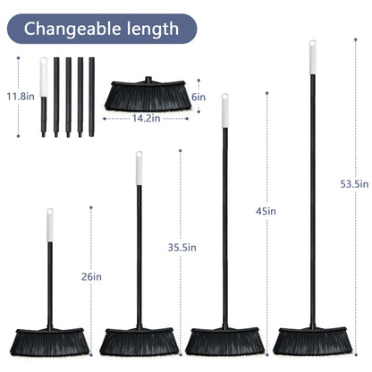 Zthluyc Outdoor Broom for Cleaning Floor - Outside Brooms, Heavy Duty Outdoor Broom for Cleaning Garages, Terraces, and Porches, etc.