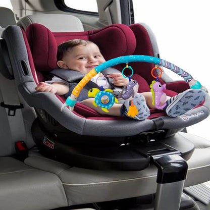ORZIZRO Baby Stroller Arch Toys, Crib Mobile for Infants Adjustable Bassinet Mobile with Universal Clamp, Activity Toy Bar for Bouncer Newborn CarSeat Stroller Toy Sense Toys for Baby 0 6 12 Months
