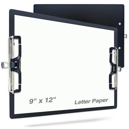 Aluminum Metal Clipboard Sturdy Stainless Hangable with Pen Holder Double Clip Board Size Letter A4 9" x 12.6" for School Office Business Medical Professionals Workshop Factory