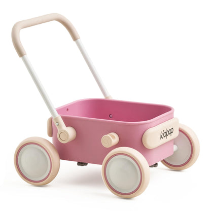 PULA Baby Push Walker with Wheels Toddler Wagon for First Learner Baby Toys 6-12 Months, 1 Year Old Birthday Gifts, Indoors and Outdoors (Pink)
