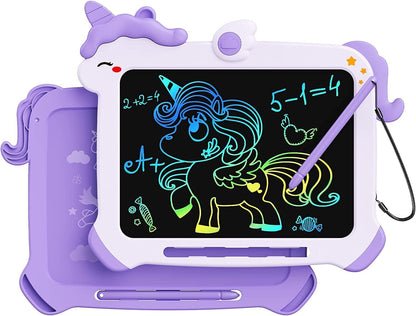 8.5 inch LCD Writing Tablet for Kids, Unicorn Toys Gifts for Girls Aged 3-5, Toddler Girl Kids Educational Travel Toy, Birthday Gift for 3 4 5 6 7 8 9 Year Old Girl (Purple