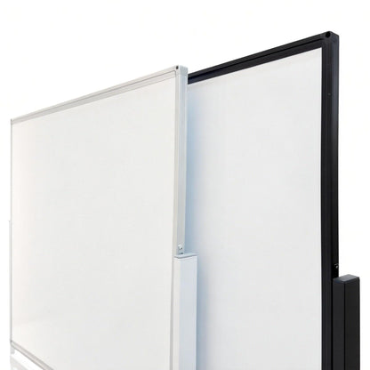A AIRLLEN Rolling Whiteboard - 48x32 Double Sided Magnetic Dry Erase Board with One-Click Flip Button, Mobile Standing White Board for Teaching, Brainstorming & Office Presentations