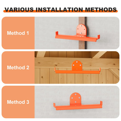ZSLTLDU 3 Pack Backpack Blower Rack, Heavy Duty Anti-Scratch Leaf Blower Hanger with Hose Holder, Backpack Sprayer Wall Mount for Garage, Warehouse & Outdoor Tool Storage