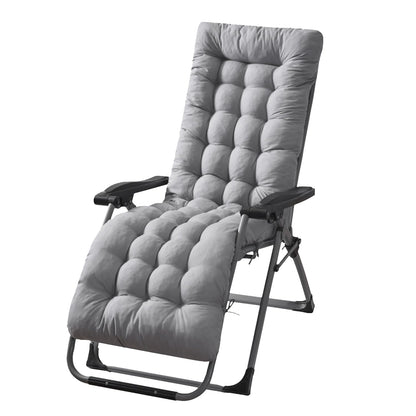 TeqHome Chaise Lounger Cushion 67x22in - Thick Padded Patio Furniture Cushions for Recliner, Rocking Chair & Deck Chair with Ties, Lounge Cushions for Outdoor & Indoor Furniture