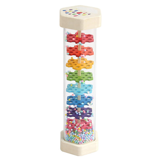 WODI Wooden Rain Stick Baby Toys 0-6-12 Months, Montessori Toys for Babies 6-12 Months, Developmental Toys Baby Rattles Infant Musical Instrument Baby Musical Toys for 1 Year Old Toddler Kids Gifts
