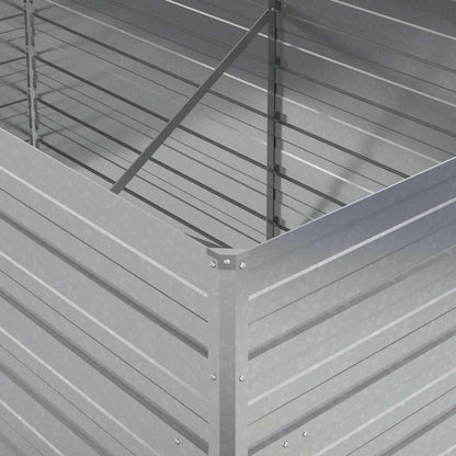 Shivorasphere Garden Raised Bed Silver Galvanized Steel Rectangular Planter Box 63 x 31.5 x 30.3 in Outdoor Raised Beds for Gardening Flower and Vegetable Growing