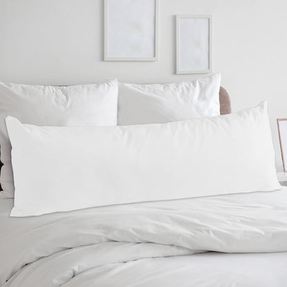 StangH White Velvet Body Pillow Cover with Hidden Zipper, Super Soft Touch Body Pillowcase for Kids Babies/Pregnant Women/Adults, Beach White, 20 x 54-inch, 1 Piece