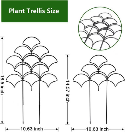 Stackable Metal Trellis for Climbing Plants Outdoor & Indoor - 4 Pack Garden Trellis for Potted Plants, Rust-Resistant Plant Support Stakes for Vines, Vegetables, Flowers - Sturdy Plant Trellis