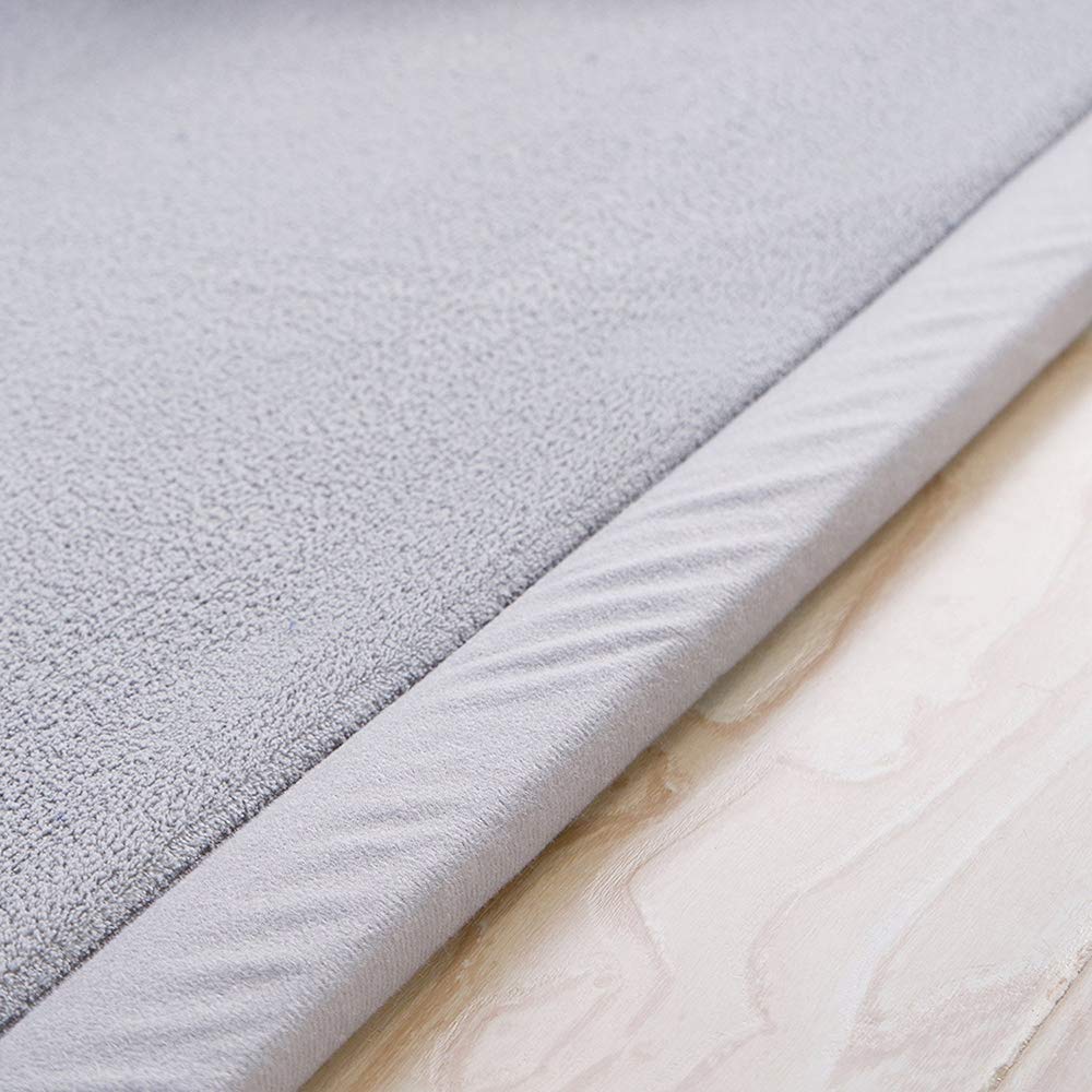 Loartee Nursery Rug Coral Velvet Crawling Rugs Mat Area Rugs Play Crawling Mat(6'7"x9'2", Gray) for Toddler Children Play Mat Yoga Mat Exercise Pads Carpet