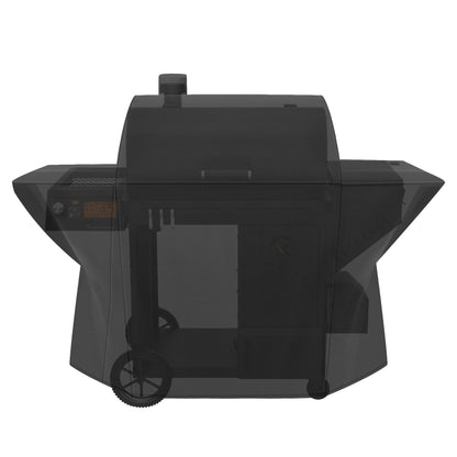 Stanbroil Grill Cover Fit Oklahoma Joe's Tahoma Auto-Feed Charcoal 900 Smoker, 600D Polyester Waterproof Outdoor Premium BBQ Grill Cover, Black