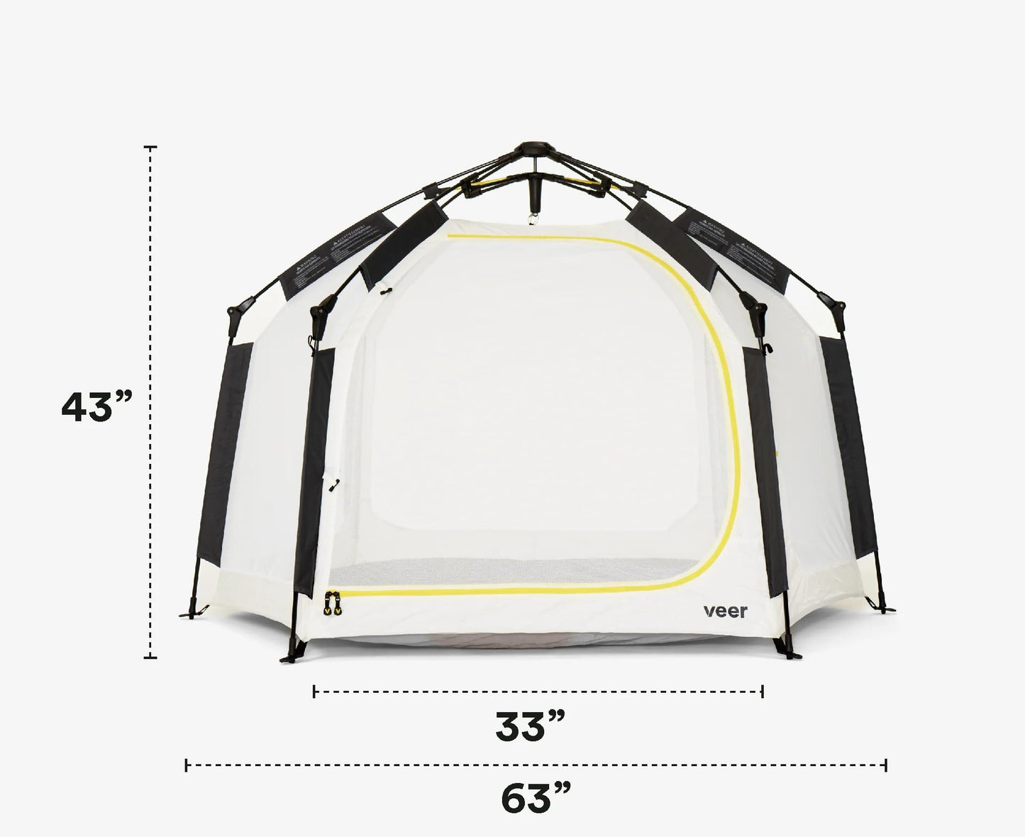 Veer Basecamp | JPMA Certified Portable Pop Up Play Yard/Play Pen for Babies, Toddlers and Kids | Indoor and Outdoor Use | Shade Canopy | Keeps Bugs Out | Playard Safety Certified