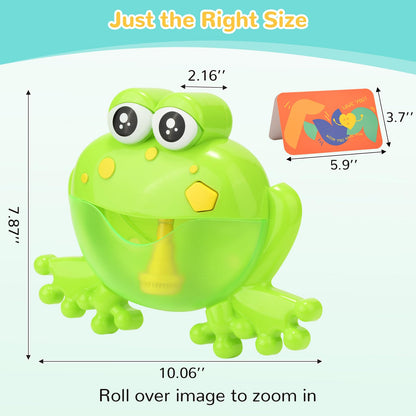 Light Up Baby Bath Bubble Toys,Tub Big Frog Automatic Bubble Maker Blower with 24 Music Baby Fun Shower Toys , for Boys, Girls