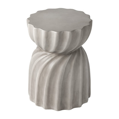 COSIEST Outdoor Side Table,Concrete Accent Side Table,Patio Side Tables End Table,Outdoor Accent Side Table Lightweight for Livingroom,Garden, Hourglass,Grey