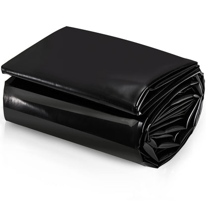 Yarlung 10 x 13 Feet Pond Liner, 20 Mil Fish Pond Mat Black HDPE Pond Liner for Waterfall, Garden Fountains, Water Features