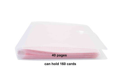 YOAVIP 4x6 Index Cards Clear Plastic Holder Organizer Pouches Book Binder 40 Page Hold 160 Cards 2 Pack