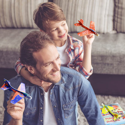 WODMAZ Foam Airplanes Toys for Kids, 7 Different Designs Foam Planes for Boys Girl School Classroom Exchange Prize, Fun Planes Easter Party Favors Easter Basket Stuffers