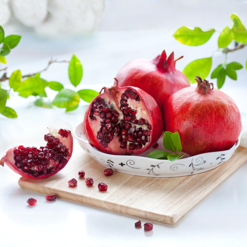 Pomegranate Plants Live for Planting 20-24 Inches Tall in Gallon Pot, Farfianka Pomegranate Live Tree, Easy-Care Landscape Tree for Home Gardens & Backyards, No Ship to CA,HI,AK
