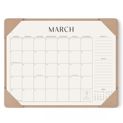 Jotsome Desk Calendar 2026 - 2027 with Desktop Mat, Large Desk Pad Calendar From Now to June 2027 22x17 inch, Desk Blotter Calendar for Home Office and School, Easy Planning, Gift for the Holidays, Apricot