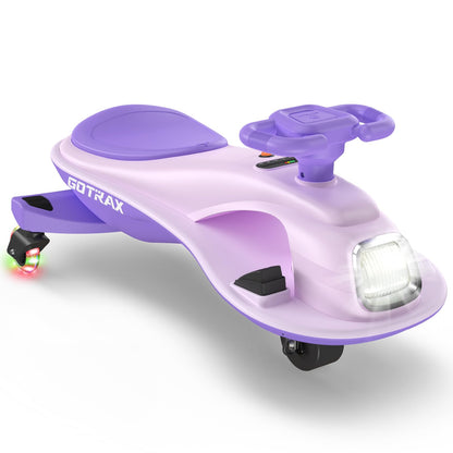 Gotrax WG1 Electric Wiggle Car for Kids, 12V Big Battery up to 120Min Playtime, Music Speaker &Rear Flash Wheels, Battery Display & Easy Assembly w/Pedal Throttle, Crazy Cart Gift for Ages 3+, 132Lbs