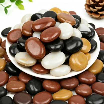 Mengdewei 12lbs Polished River Rocks for Landscaping, 2-3 Inch Mixed Pebbles for Garden, Decorative Stones for Plants, Potted Succulents, Fish Tank, Aquarium Decor, Outdoor Yard & Walkways