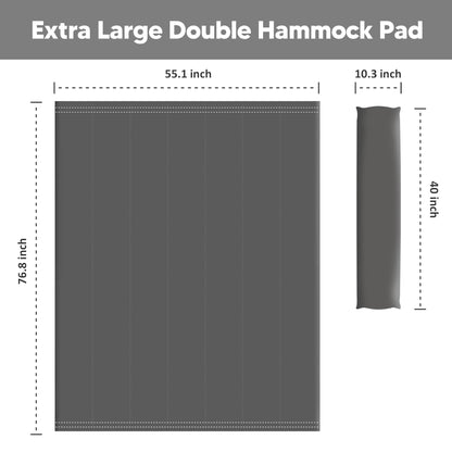SUNCREAT Outdoor Portable Hammock Pad, 2 Person Polyester Hammock Pad, Dark Gray