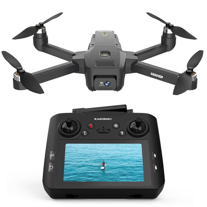K600GPS Drone with Camera for Adults, 4.5 inch LCD RC Screen, 32G SD Card, GPS Drone Auto Return, Gesture Flight, Brushless Motor, Optical Flow,3 Speeds for Adults/Beginners, Under 249g