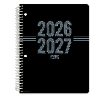 Global Datebooks 2026-2027 Middle & High School Student Planner 7" x 9" - Dated Weekly & Monthly Academic Planner w/Ruler/Bookmark & Stickers, Ideal for Homework, Matrix Style, Triple Stripe