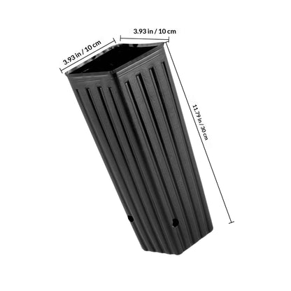 YARNOW 50 Pcs Tall Nursery Pots Plastic Nursery Pots Deep Nursery Pots Plastic Grow Bags, with Drainage Holes (4.7" W x 11.2'' H)