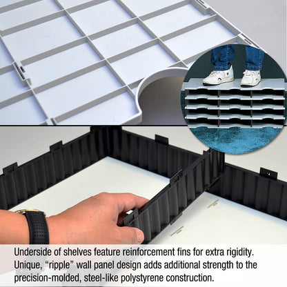 Ultimate Office Desktop Organizer 9 Letter Tray Sorter PLUS Riser Storage Base for Easy Access to Lower Slots, Desk Accessories & Supplies. Optional File Topper & Drawers
