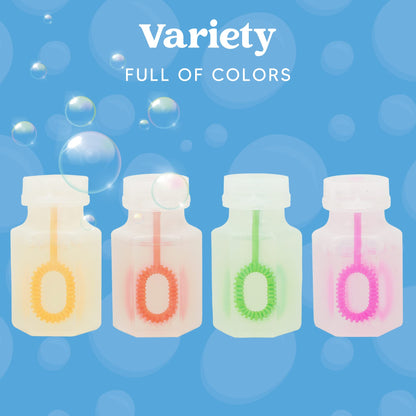 JOYIN 24 Pcs Mini Bubble Wands Assortment Party Favors Toys for Kids Child, Summer Gifts Bubbles Fun Toys,Wedding, Bath Time,Summer Outdoor Gifts for Girls Boys