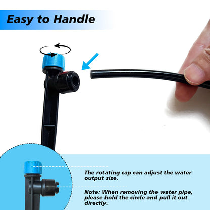 230FT Drip Irrigation System,Automatic Garden Watering System with 1/4" & 1/2" Tubing, Adjustable Spray Nozzles & Sprinklers and Accessories for Garden, Greenhouse, Lawn, Potted Plants