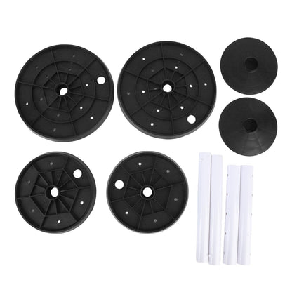 Adjustable, Versatile Use of 11 to 17 Inch Height 2 Sets of Drainage Holes Planter Filling Inserts for Large Container (Black)