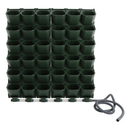 Self Watering Planters Wall Mounted 36 Baskets Automatic Watering System with Timer & Adjustable Drip Irrigation,Wall Planters for Indoor Outdoor Garden