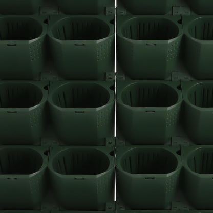 BRICZUNA Self Watering Planter Wall Mounted with Timer, 36 Pots Stackable Vertical Garden Planters,Wall Plant Flower Pot Holder,for Herbs Vegetables,Flowers