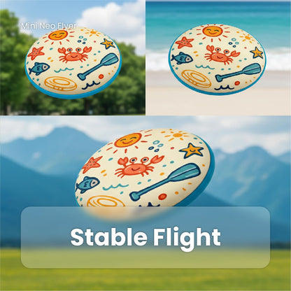 Soft Flying Disc Toy, Mini Lightweight SBR Foam Flyer, Flexible Safe Catch Frisbee for Indoor Outdoor Play (A)