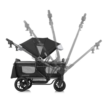 Evenflo Shyft Rideshare All-Terrain Performance Stroller Wagon (Sterling Black)