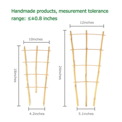 Cambaverd Trellis for Climbing Plants Indoor Outdoor, Natural Bamboo Trellis 24 Inch, 3 Pack Garden Trellis for Potted Plants, Ivy, Monstera, Houseplants