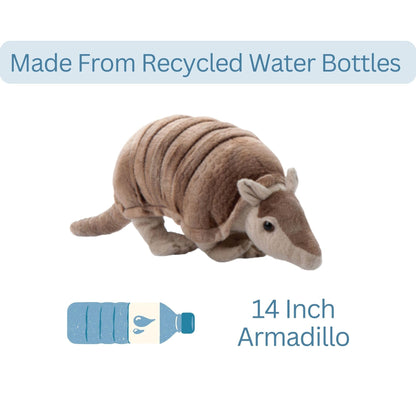 The Petting Zoo Armadillo Stuffed Animal Plushie, Gifts for Kids, Wild Onez Zoo Animals, Zoologee Armadillo Plush Toy 14 inches