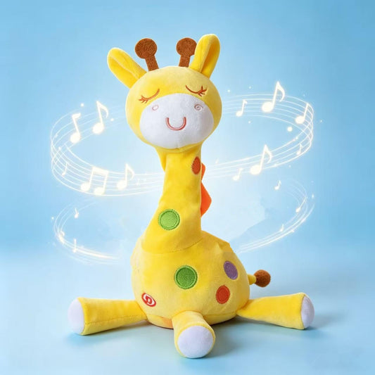 Record Singing Giraffe Stuffed Animals Educational Learning Musical Baby Toys Dancing Talking Giraffe Plush Toys for Toddlers Stuffed Animal Baby Toy Repeating What You Say,Birthday Gifts ,12"(Yellow)