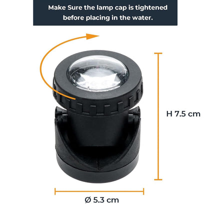 TENSUL Warm White Pond Lights, Underwater Landscape Spotlights, IP68 Waterproof Submersible Fountain Lights for Garden Yard Aquarium Pond Fountain Waterfall (3 Lights)