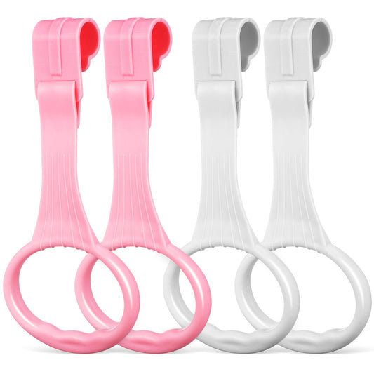 TOYANDONA Pull up Rings 4 Pack Toddler Rings Plastic Pull Handles for Infant Standing and Walking Training Easy Install Accessories